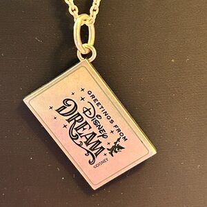 Rare Tiffany & Co Disney Dream Postcard Pendant Necklace